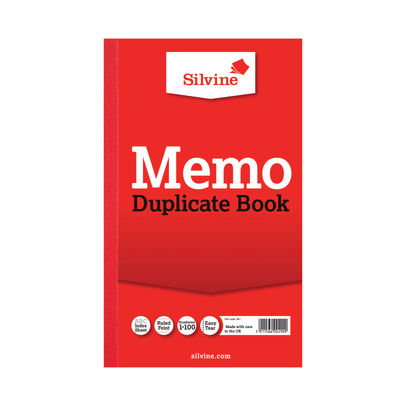 Silvine Carbon Memo Ruled Duplicate Book (Pack of 6)