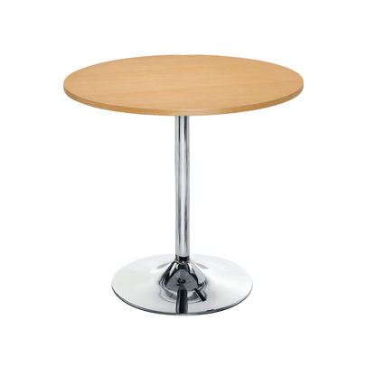 Jemini D800 x H740mm Beech/Chrome Small Bistro Trumpet Table