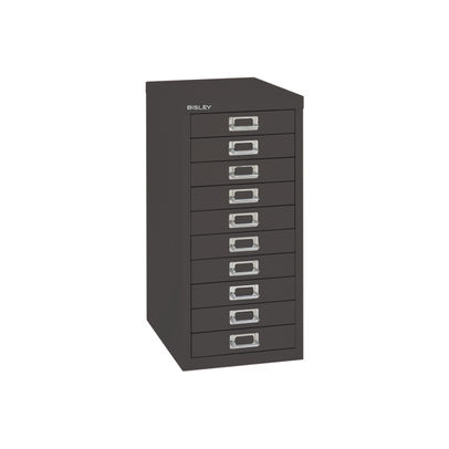 Bisley H590mm Black 10 Drawer Filing Cabinet