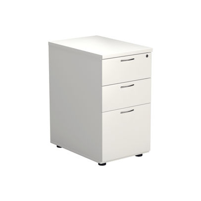 Jemini H730mm White 3 Drawer High Pedestal