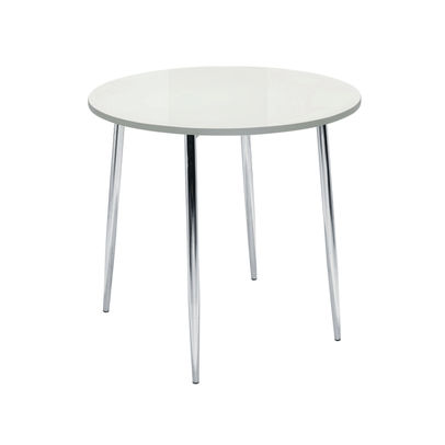 Jemini D800 x H740mm White/Chrome Round Bistro Table