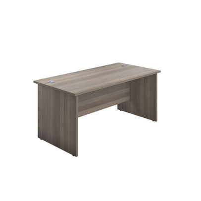 Jemini 1600x800mm Grey Oak Rectangular Panel End Desk