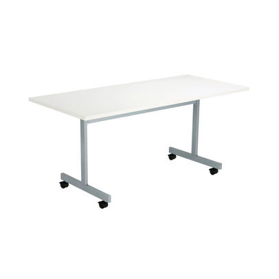 Jemini Rectangular Tilting Table 1600x800x730mm White/Silver