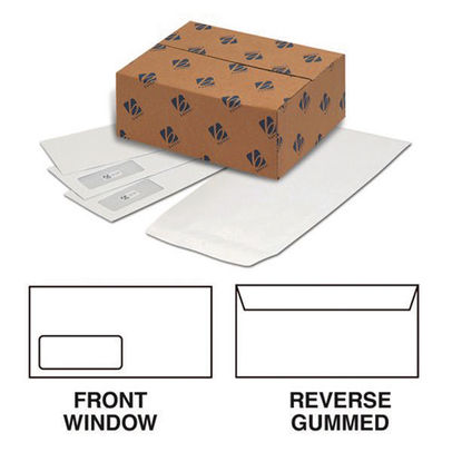 White 114 x 235 mm Gummed Envelopes (Pack of 1000)