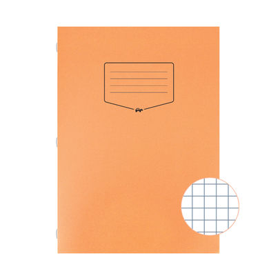 Silvine Tough Shell Exercise Book Squares A4 Orange (Pack of 25)