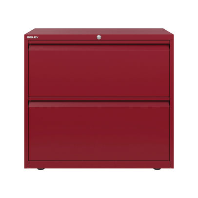 Bisley Essentials Cardinal Red 2 Drawer Side Filing Cabinet 800x718mm