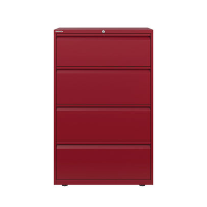 Bisley Essentials 4 Drawer Side Filing Cabinet 800x470mm Cardinal Red