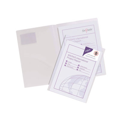 Snopake A4 Twin Pocket Clear Classic File (Pack of 5)