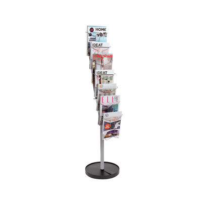 Alba A4 Chrome 7 Pocket Literature Floor Display