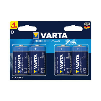 Varta Longlife Power D Battery (Pack of 4)