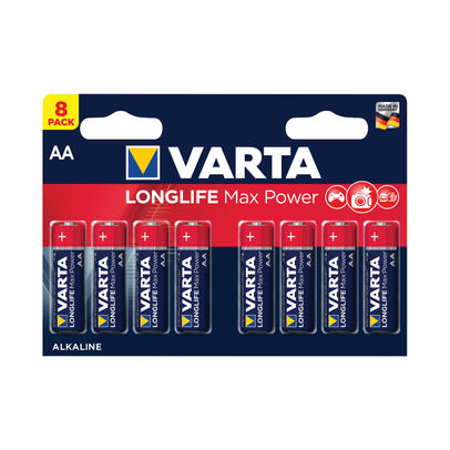 Varta Longlife Max Power AA Battery (Pack of 8)