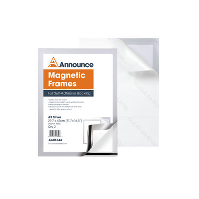 Announce A3 Silver Magnetic Frames (Pack of 2)