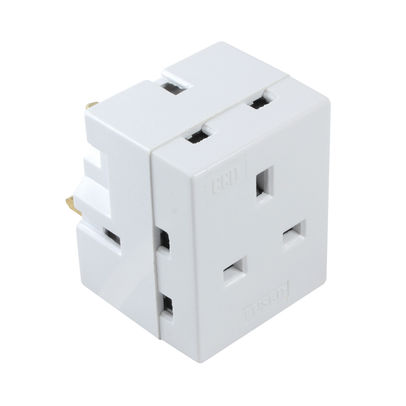 CED White 3-Way Fused Adapter