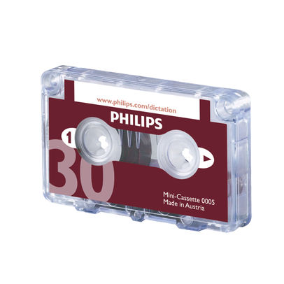 Phillips 30 Minute Mini Dictation Cassettes (Pack of 10)