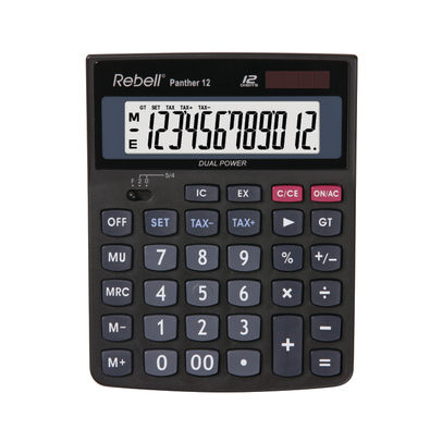 Rebell Panther 12 BX Black Desktop Calculator