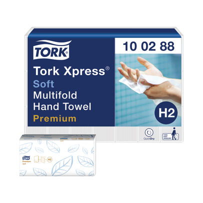 Tork Xpress H2 White 2-Ply Interfold Hand Towels (Pack of 21)