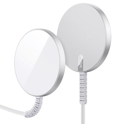ESR HaloLock mini Wireless Charger MagSafe Compatible Silver (Pack of 2)