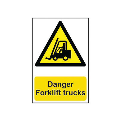 Spectrum Safety Sign Danger Forklift Trucks PVC 400x600mm
