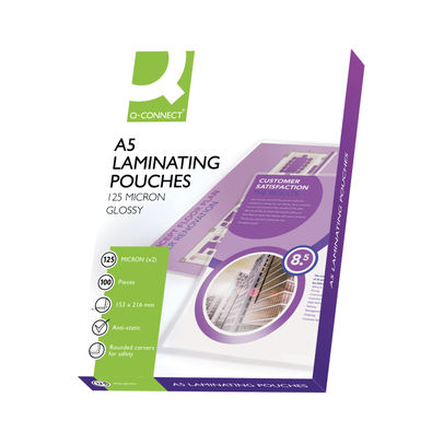 Q-Connect A5 Laminating Pouch 250 Micron (Pack of 100)