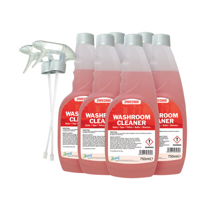 2Work 750ml Washroom Cleaner (Pack of 6)