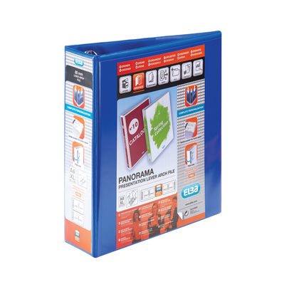 Elba Panorama Blue A4 Presentation 2 D-Ring Binder (Pack of 5)