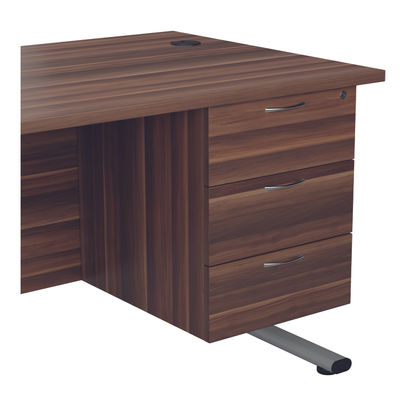 Jemini 655 Dark Walnut 3 Drawer Fixed Pedestal