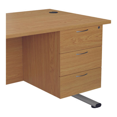 Jemini 655 Nova Oak 3 Drawer Fixed Pedestal