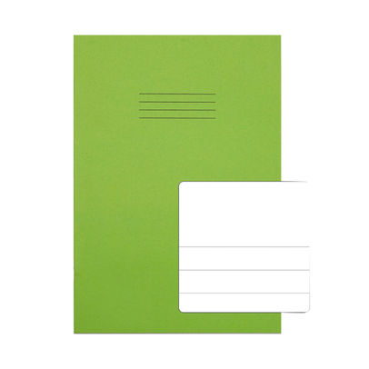 Rhino Exercise Book 15mm/Plain 64 Pages A4 Green (Pack of 50)