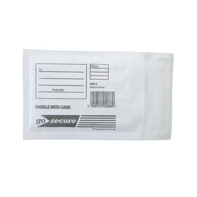 Go Secure White Size 1 Bubble Lined Envelopes (Pack of 100)