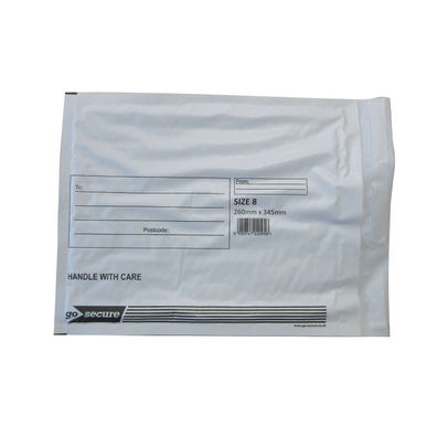 Go Secure White Size 8 Bubble Lined Envelopes (Pack of 50)