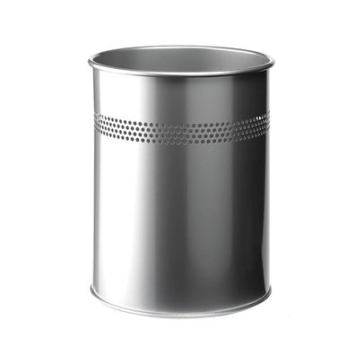 Durable Silver Metal Waste Bin