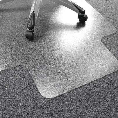 Floortex Cleartex 920 x 1210mm Lipped PVC Carpet Chair Mat