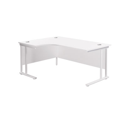 Jemini White/White Cantilever Left Hand Radial Desk