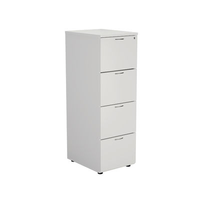 Jemini H1365mm White 4 Drawer Filing Cabinet