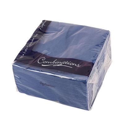 Combinations Navy Blue 330 x 330mm Napkins (Pack of 100)