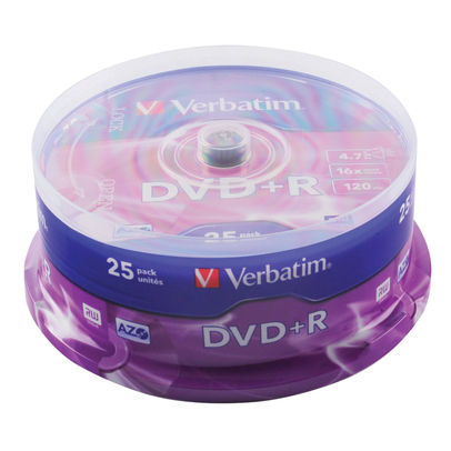 Verbatim Non-Printable 4.7GB 16x DVD+R Disc (Pack of 25)