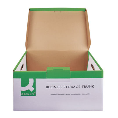 Q-Connect Business Storage Trunk Box White (Pack of 10)