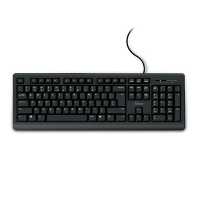 Trust TK-150 Wired Silent Keyboard UK Black