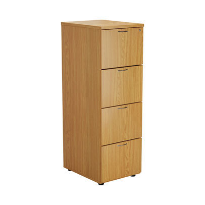 First H1365mm Nova Oak 4 Drawer Filing Cabinet