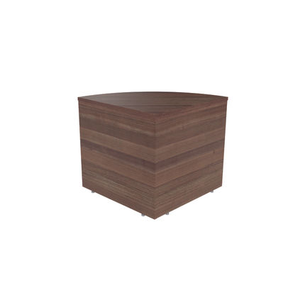 Jemini 800x800mm Dark Walnut Reception Modular Corner Desk Unit