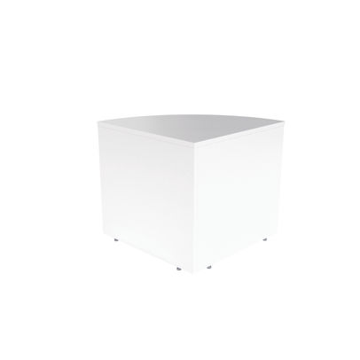 Jemini 800x800mm White Reception Modular Corner Desk Unit