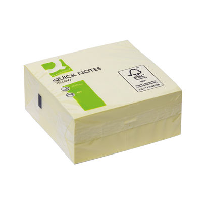 Q-Connect Quick Note Cube 76 x 76mm Yellow