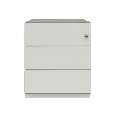 Bisley Note Pedestal 3 Stationery Drawer 420x565x495mm Chalk White