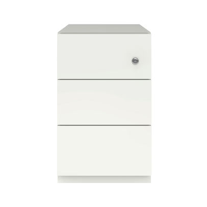 Bisley Note Pedestal 3 Stationery Drawer 300x565x495mm Chalk White