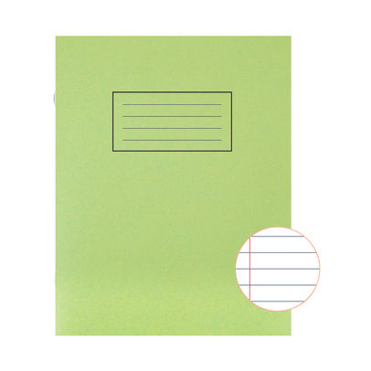 Silvine Green 229x178mm Ruled Exercise Book (Pack of 10)