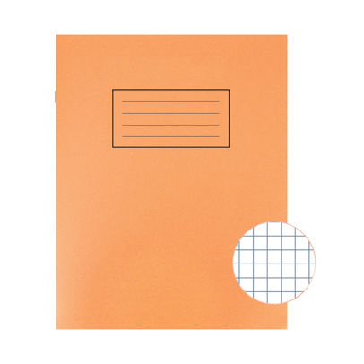 Silvine 229x178mm Orange 5mm Squares Exercise Book (Pack of 10)