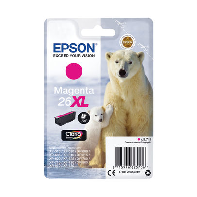 Epson 26XL High Capacity Magenta Ink Cartridge - C13T26334012