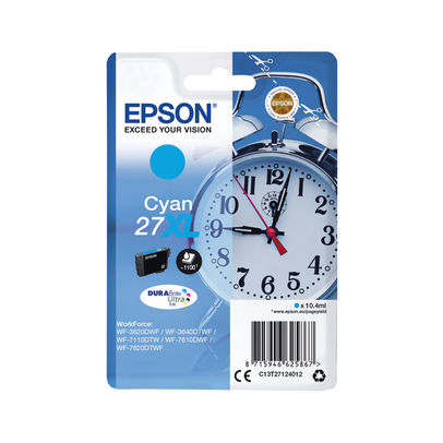 Epson 27XL Cyan High Capacity Ink Cartridge - C13T27124012