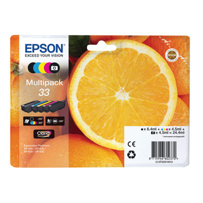 Epson 33 Assorted Ink Cartridge Multipack - C13T33374011