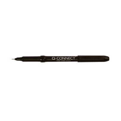 Q-Connect Black 0.4mm Fineliner Pen (Pack of 10)